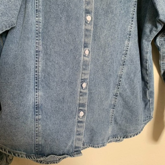 Twelve by On Twelfth Denim Button Down Top - Picture 5 of 10